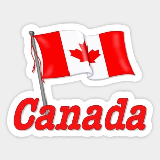 Canada Waving Flag Sticker